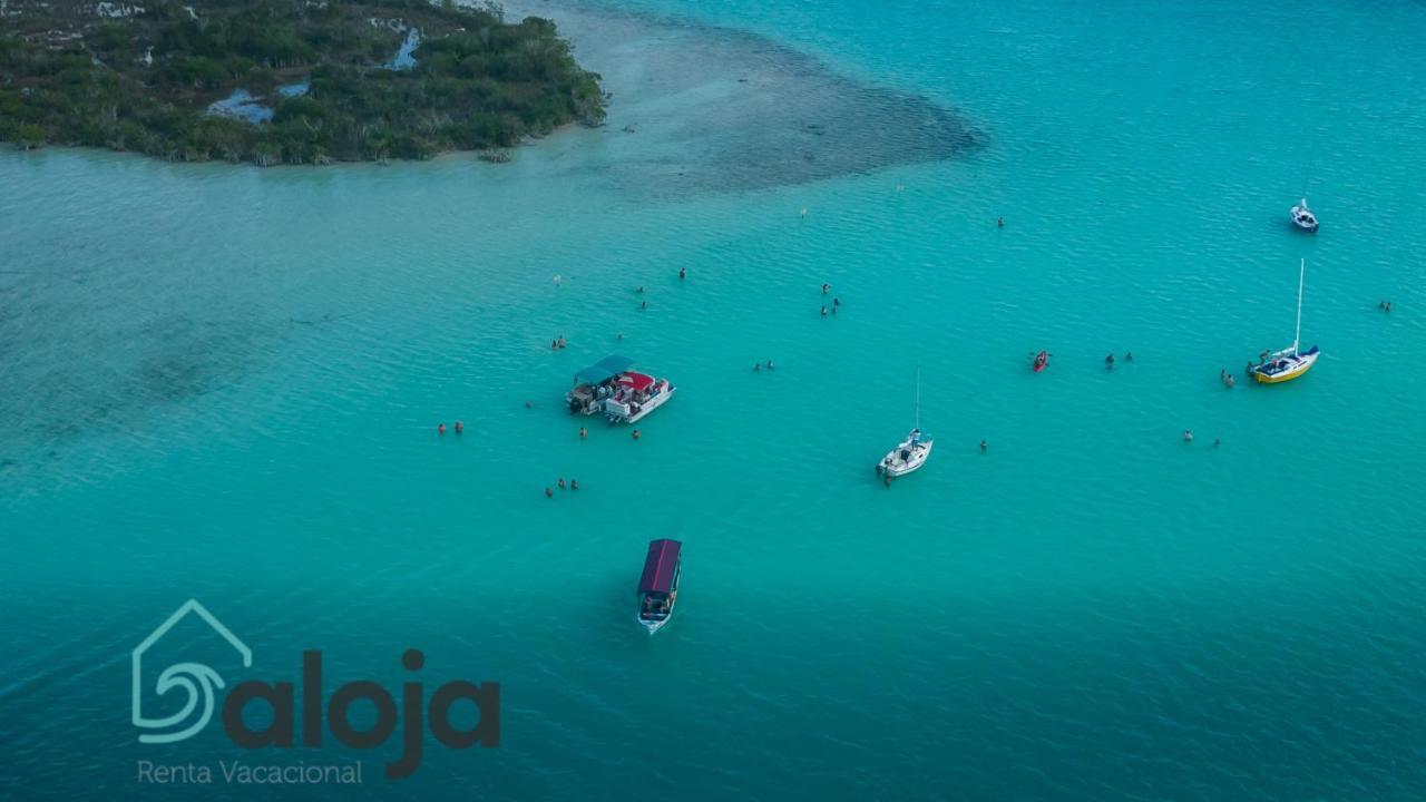 Villa Xtohil With Private Access To The Magic 7 Colors Lagoon Бакалар Екстериор снимка